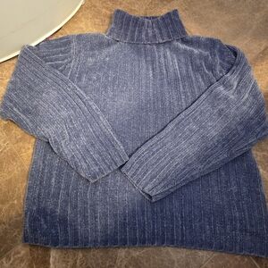 Cornflower Blue Turtleneck Sweater